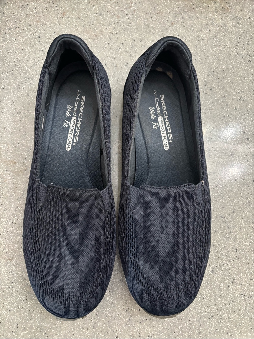 Skechers Navy Slip-On Memory Foam Casual Shoe